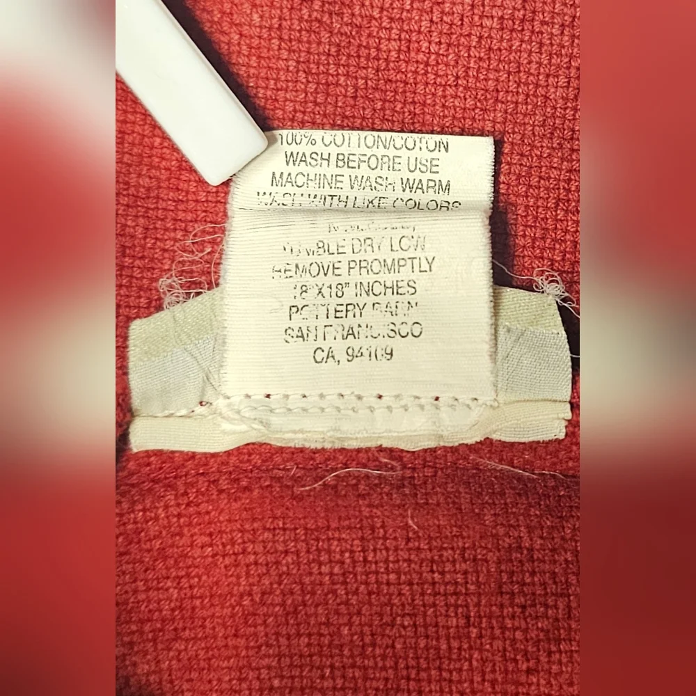 [POTTERY BARN] (2) Red Decorative Pillow Case Covers